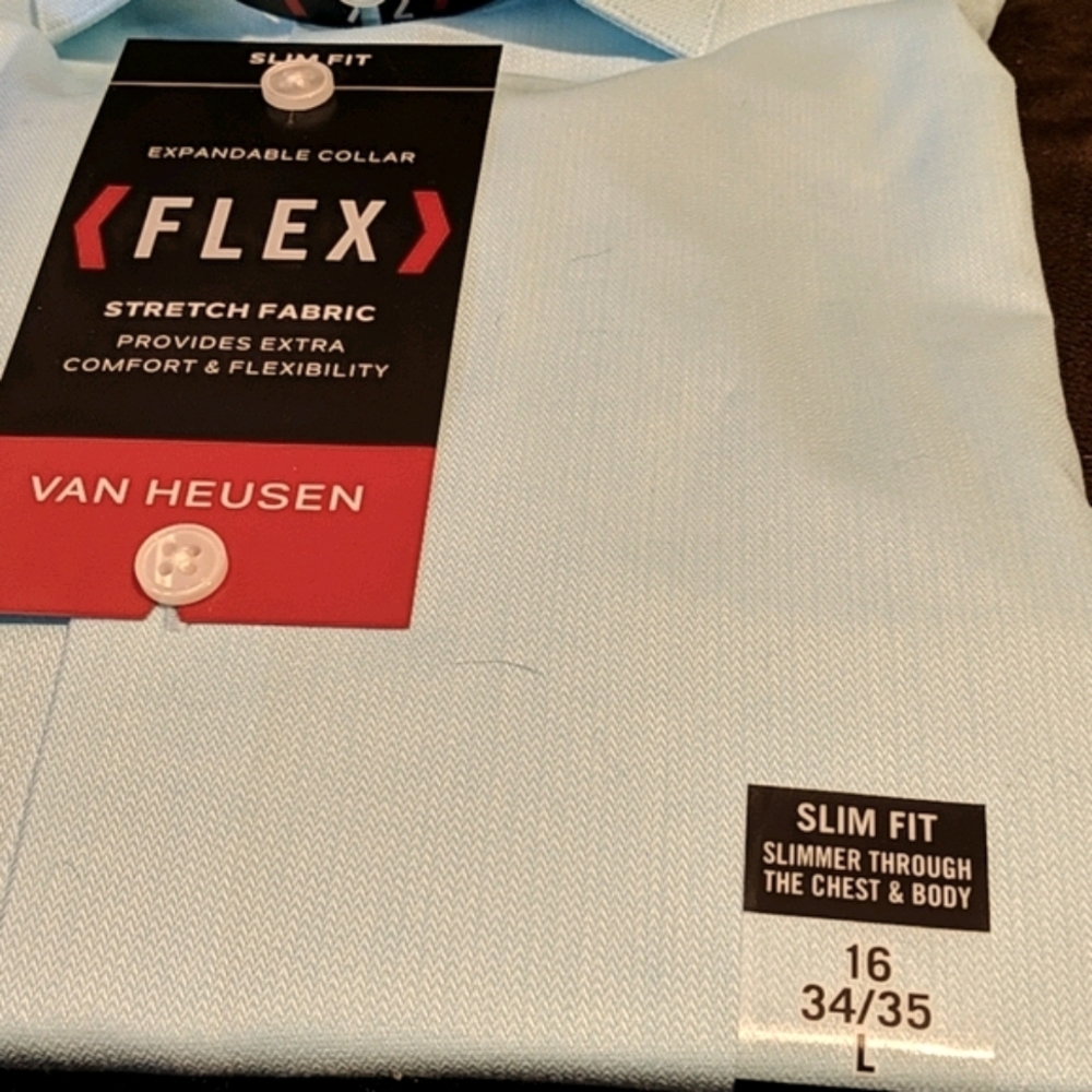 Van Heusen Men's Long Sleeve Shirt Size 16 NWT - Picture 6 of 9